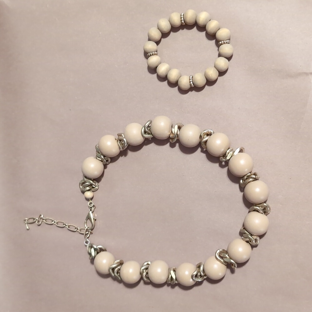 Necklace and bracelet set.